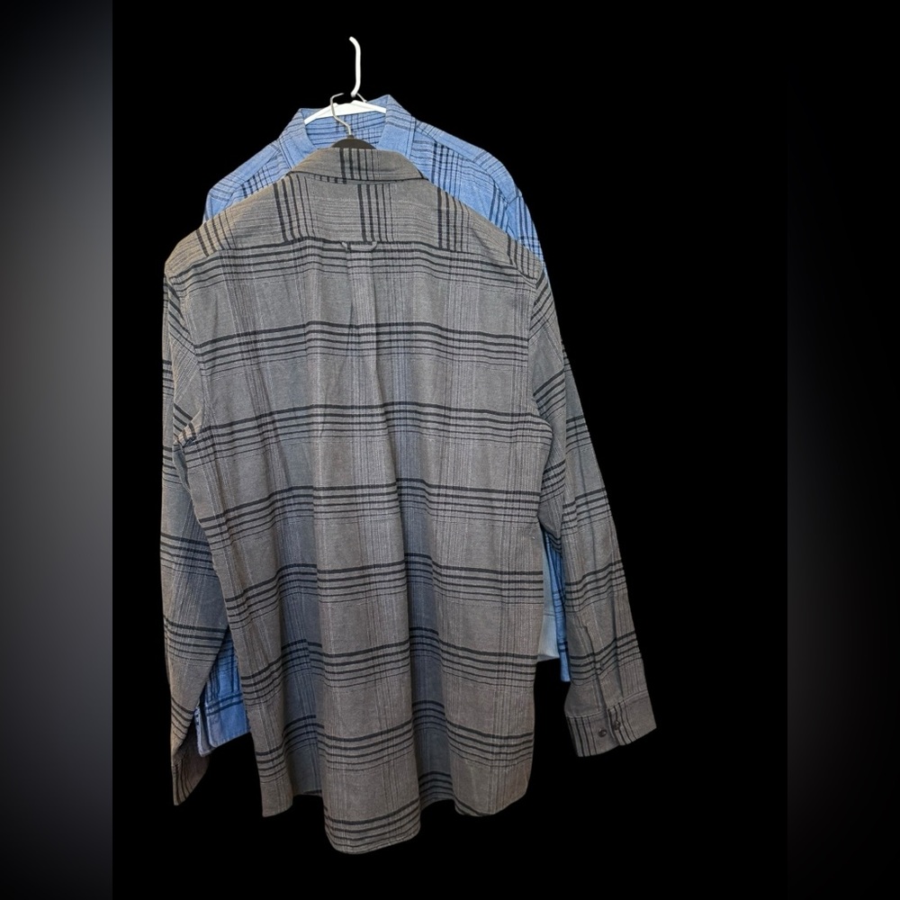 Blake Shelton X Lands’ End Plaid Flannel Button-Down Shirts XXLT Lot 2 - Picture 3 of 15